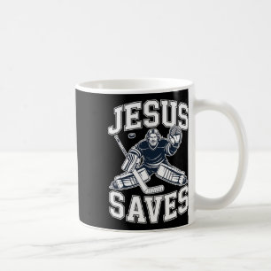 Jesus rettet – Hockey Humor für christliche Spiele Kaffeetasse