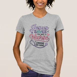 Jesus rettet Krankenpflegerin Faith Shirt Design_1