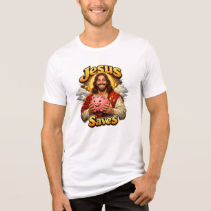 Jesus rettet - Lustiges Vintage  Tri-Blend Shirt