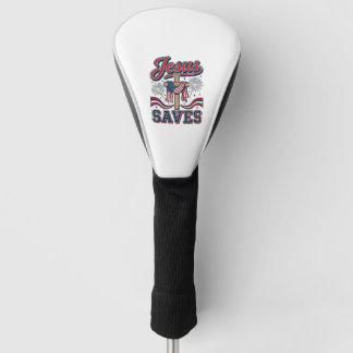 Jesus rettet patriotisches christliches Vintage-Sh Golf Headcover