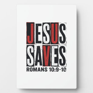 Jesus rettet Römer 10_9 Christliches Vintage-Shirt Fotoplatte