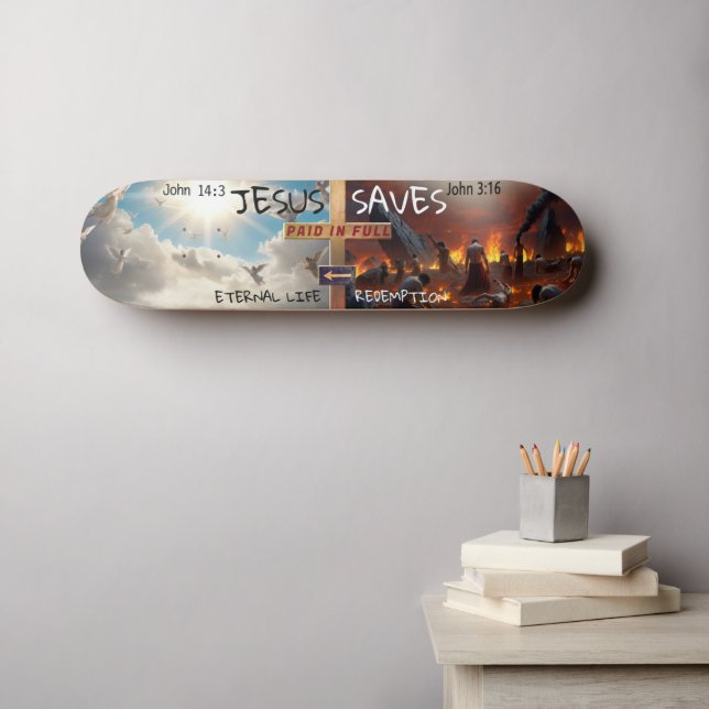 Jesus rettet skateboard (Wandkunst (Horz))