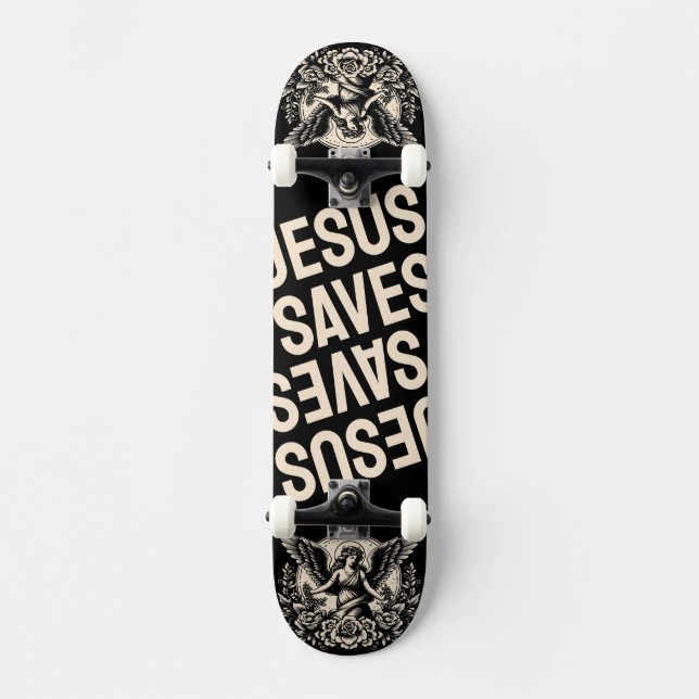 Jesus rettet skateboard (Vorderseite)