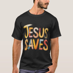 Jesus rettet Sonnenblume dezent christlich religiö T-Shirt