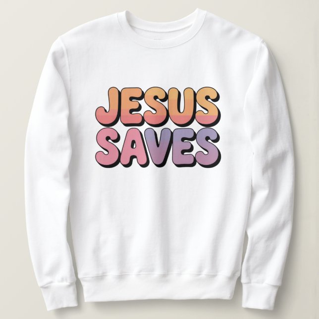 Jesus rettet sweatshirt (Design vorne)