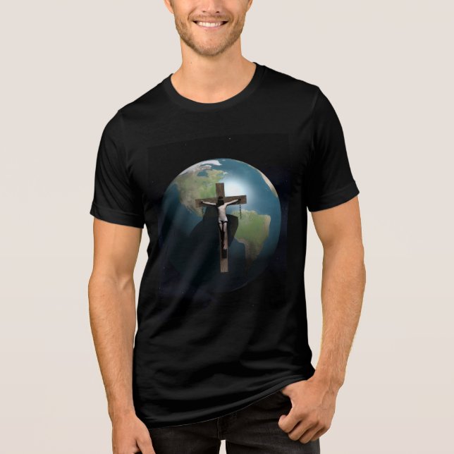 JESUS RETTET Tri-Blend SHIRT (Vorderseite)