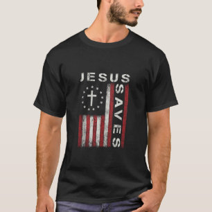 Jesus rettet USA Christlicher Gott Bibel Glaube Kr T-Shirt