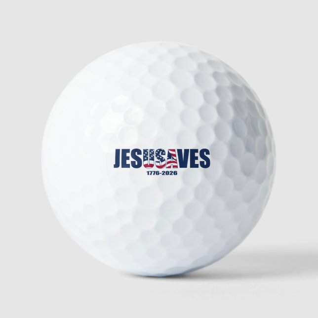 Jesus rettet USA Golfball (Vorderseite)