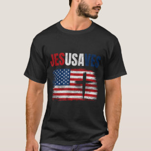 Jesus rettet USA Jesusaves Christlich Religiös T-Shirt