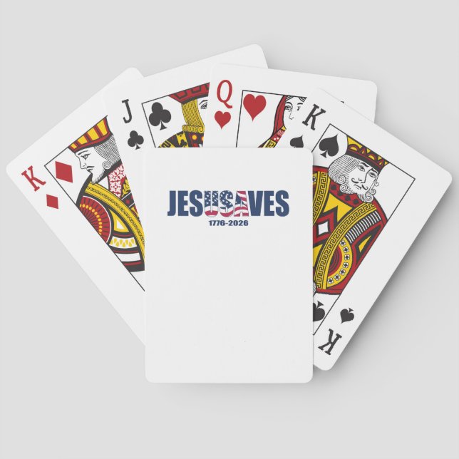 Jesus rettet USA Spielkarten (Rückseite)