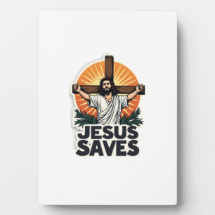 Jesus rettet Vintage-Gravur-Glaubens-Shirt (1) Fotoplatte