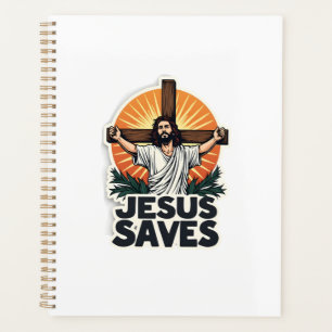 Jesus rettet Vintage-Gravur-Glaubens-Shirt (1) Planer