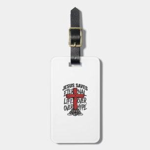 Jesus rettet Vintage-Kreuz christliche Streetwear Gepäckanhänger