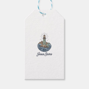 Jesus rettet Vintage-Leuchtturm-Christen-Shirt_1 Geschenkanhänger