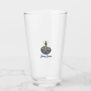 Jesus rettet Vintage-Leuchtturm-Christen-Shirt_1 Glas