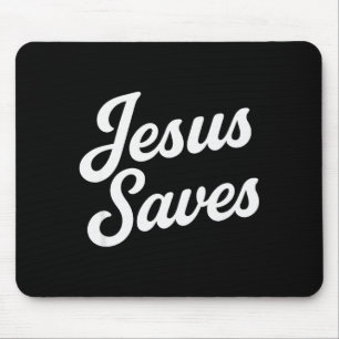 Jesus rettet Vintage-Schrift  Mousepad