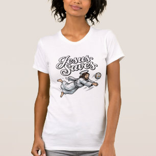 Jesus rettet Volleyball Vintage Christliches Shirt