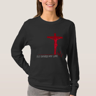 Jesus Rettete mein Leben Christlich T-Shirt
