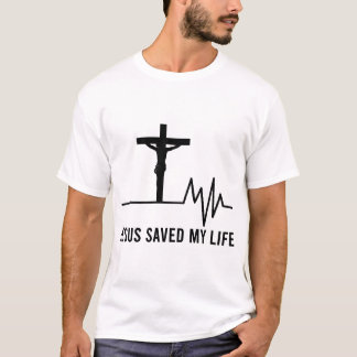 Jesus Rettete mein Leben Christlicher Kreuzglauben T-Shirt