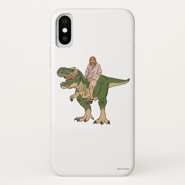 Jesus Riding T-Rex Case-Mate iPhone Hülle (Rückseite)