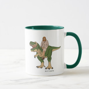 Jesus Riding T-Rex Tasse