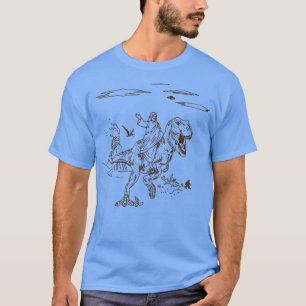 Jesus Riding TRe Dinosaur T-Shirt