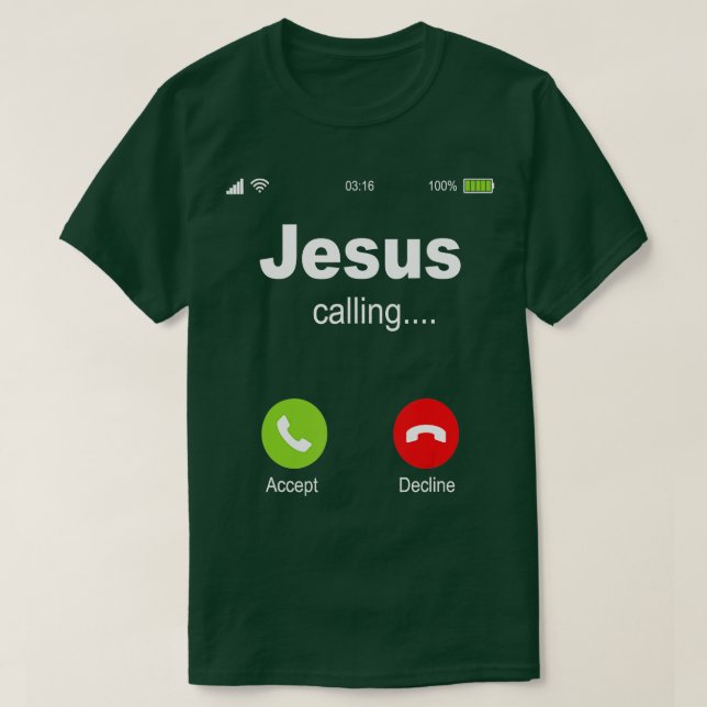 Jesus rief die Christliche religiöse Bibelkirche T-Shirt (Design vorne)