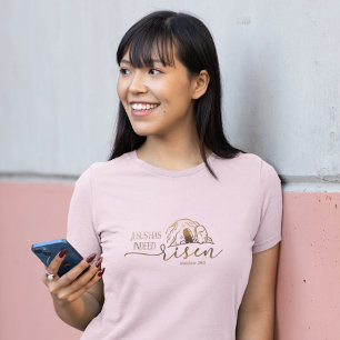 JESUS RISEN INDEED Religious Oaster Women's Pink T-Shirt