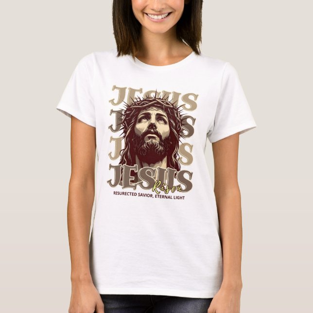 Jesus Risen - Jesus Christus künstlerisch T-Shirt (Vorderseite)