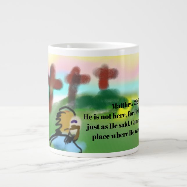 jesus risen  Jumbo-Tasse (Vorderseite)