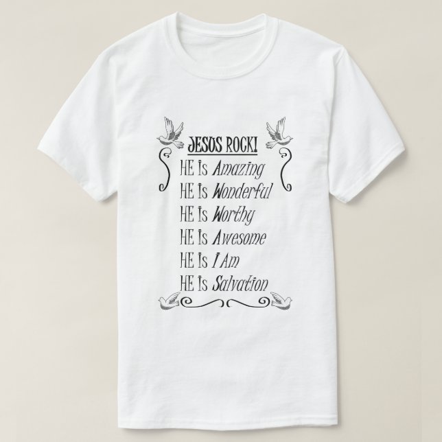 JESUS ROCK! T-Shirt (Design vorne)