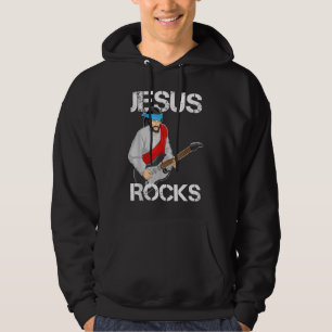 Jesus Rocks auf der elektrischen Gitarre Hoodie