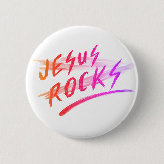 Jesus Rocks Button