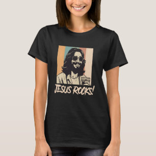 Jesus Rocks, der lustige Musiker Rocker Christ T-Shirt