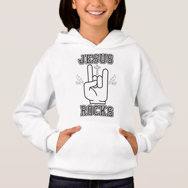 Jesus Rocks Festival Hoodie (Vorderseite)