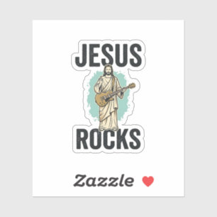 Jesus Rocks Gitarre Vintage Christliche Gravur Des Aufkleber