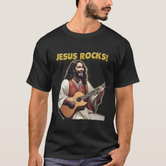 Jesus rocks Jesus Gitarre spielen deinen Glauben t T-Shirt