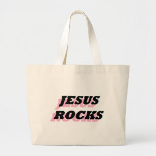 JESUS ROCKS JUMBO STOFFBEUTEL