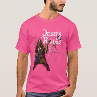 Jesus Rocks Retro T-Shirt