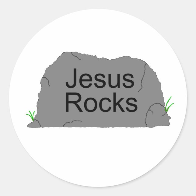Jesus Rocks Stickers (Vorderseite)