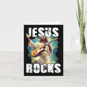 Jesus Rocks with Gitarre - Funny Christlich Rocks  Karte