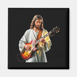 Jesus rockt mit Gitarre - Lustiger christlicher Fe Magnet