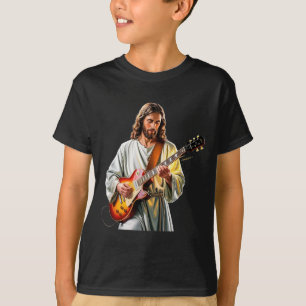 Jesus rockt mit Gitarre - Lustiger christlicher Fe T-Shirt
