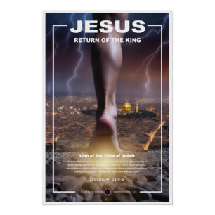Jesus - Rückkehr zu Fuß auf den Berg der Oliven Poster