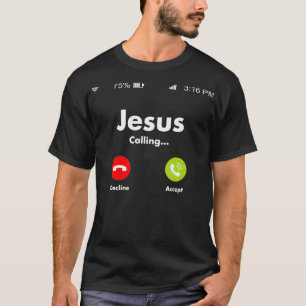 Jesus ruft am Handy an T-Shirt