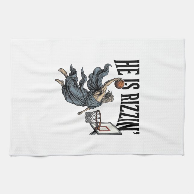 Jesus ruft Anrufbildschirm Christlicher Vektor Des Geschirrtuch (Horizontal)