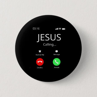 Jesus ruft - Christlich Button