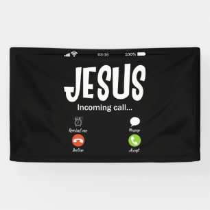 Jesus ruft Christlich den eingehenden Ruf an Banner