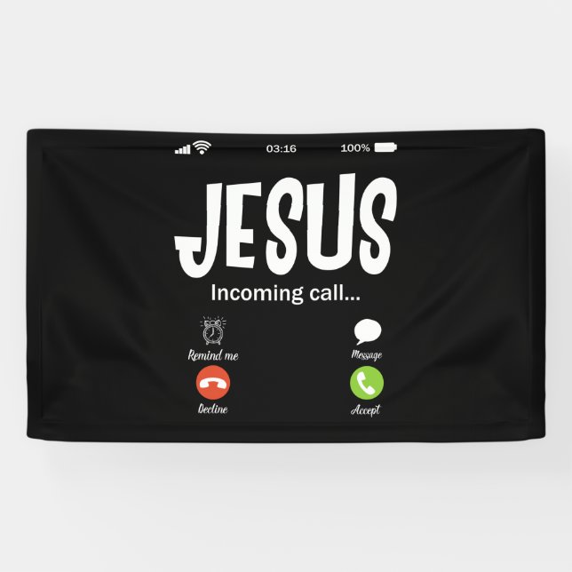 Jesus ruft Christlich den eingehenden Ruf an Banner (Horizontal)