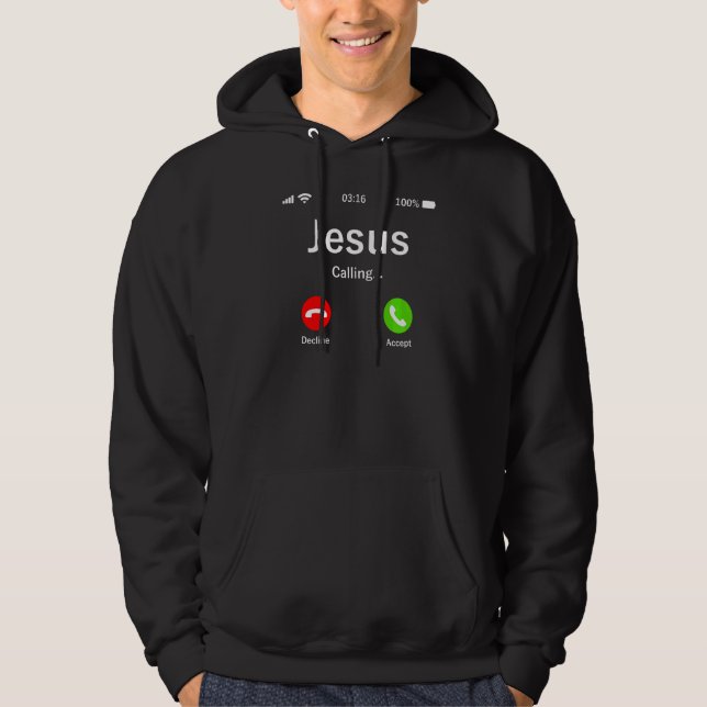 Jesus ruft Christlich Hoodie (Vorderseite)